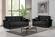 Sara Black Microfiber Loveseat by Casamode