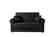 Sara Black Microfiber Loveseat by Casamode