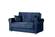 Sara Blue Microfiber Loveseat by Casamode