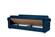 Sara Blue Microfiber Sofa Bed by Casamode