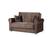 Sara Brown Microfiber Loveseat by Casamode