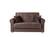 Sara Brown Microfiber Loveseat by Casamode