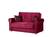 Sara Burgundy Microfiber Loveseat by Casamode