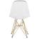 Cresco Molded Eiffel Clear Side Chair w/Gold Base by LeisureMod