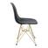 Cresco Molded Eiffel Transparent Black Side Chair w/Gold Base by LeisureMod