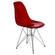 Cresco Molded Eiffel Transparent Red Side Chair by LeisureMod