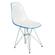 Cresco Molded 2-Tone Eiffel White/Blue Side Chair by LeisureMod