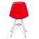 Cresco Molded 2-Tone Eiffel White/Red Side Chair (Set of 4) by LeisureMod