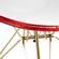 Cresco Molded 2-Tone Eiffel White/Red Side Chair w/Gold Base by LeisureMod