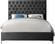 Cruz Velvet Gray Bed by Meridian Furniture