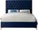 Cruz Velvet Navy Bed by Meridian Furniture
