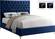 Cruz Velvet Navy Bed by Meridian Furniture