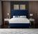 Cruz Velvet Navy Bed by Meridian Furniture