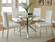 Vance Glass Top Dining Table w/X-Cross Base Chrome by Coaster