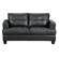 Samuel Stationary Black Leather Loveseat by Coaster