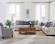 Glenn Light Gray Recessed Arms Sofa by Coaster