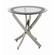 Glass Top Chrome & Black End Table by Coaster