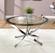 Glass Top Chrome & Black Coffee Table by Coaster