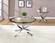 Glass Top Chrome & Black Coffee Table by Coaster