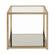 Chocolate Chrome End Table w/Mirror Shelf by Coaster