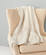 Cream Knit Throw Blanket by Prestige Furnishings