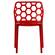 Dynamic Modern Transparent Red Dining Chair (Set of 4) by LeisureMod
