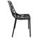 Devon Modern Aluminum Black Armless Chair by LeisureMod