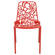 Devon Modern Aluminum Red Armless Chair by LeisureMod