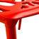 Devon Modern Aluminum Red Armless Chair by LeisureMod