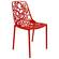 Devon Modern Aluminum Red Armless Chair by LeisureMod