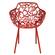 Devon Modern Aluminum Red Chair w/Arms (Set of 2) by LeisureMod
