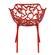 Devon Modern Aluminum Red Chair w/Arms (Set of 2) by LeisureMod