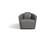 Luna Armchair Leather Spessorato Gray by Diven Living