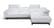 Davenport Italian Leather Sectional Snow White by J&M Furniture