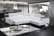 Davenport Italian Leather Sectional Snow White by J&M Furniture
