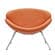 Nutshell Upholstered Vinyl Lounge Chair Orange by Modern Living