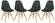 Dover Molded Transparent Black Side Chair (Set of 4) by LeisureMod