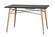 Dover 4Ft Rectangular Wooden Top Black Dining Table w/Eiffel Base by LeisureMod