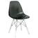 Dover Molded Transparent Black Side Chair with Acrylic Base by LeisureMod