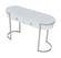 131 White/Silver Hallway Console Table by ESF