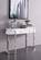 131 White/Silver Hallway Console Table by ESF