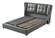 1806 Grey Leather Bed w/Storage by ESF