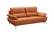 1810 Orange Leather Sofa by ESF