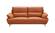 1810 Orange Leather Sofa by ESF