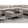 582 Light Grey Leather Coffee Table by ESF