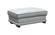 908 Light Grey Leather Ottoman by ESF