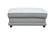908 Light Grey Leather Ottoman by ESF