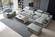 908 Light Gray Leather Sectional by ESF