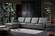 9180 Dark Grey Leather Ottoman by ESF