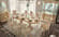Aida Light Brown Wood Dining Table w/Extension by ESF